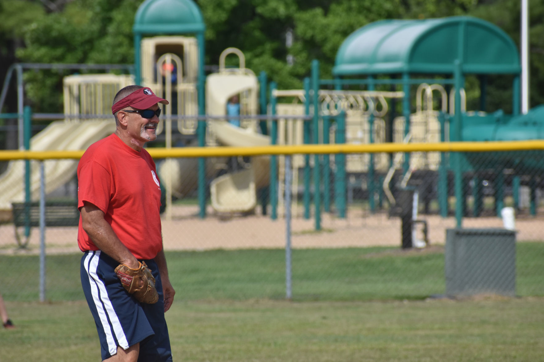 Lance Givens in the outfield